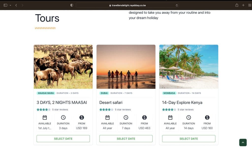 Travellers delight